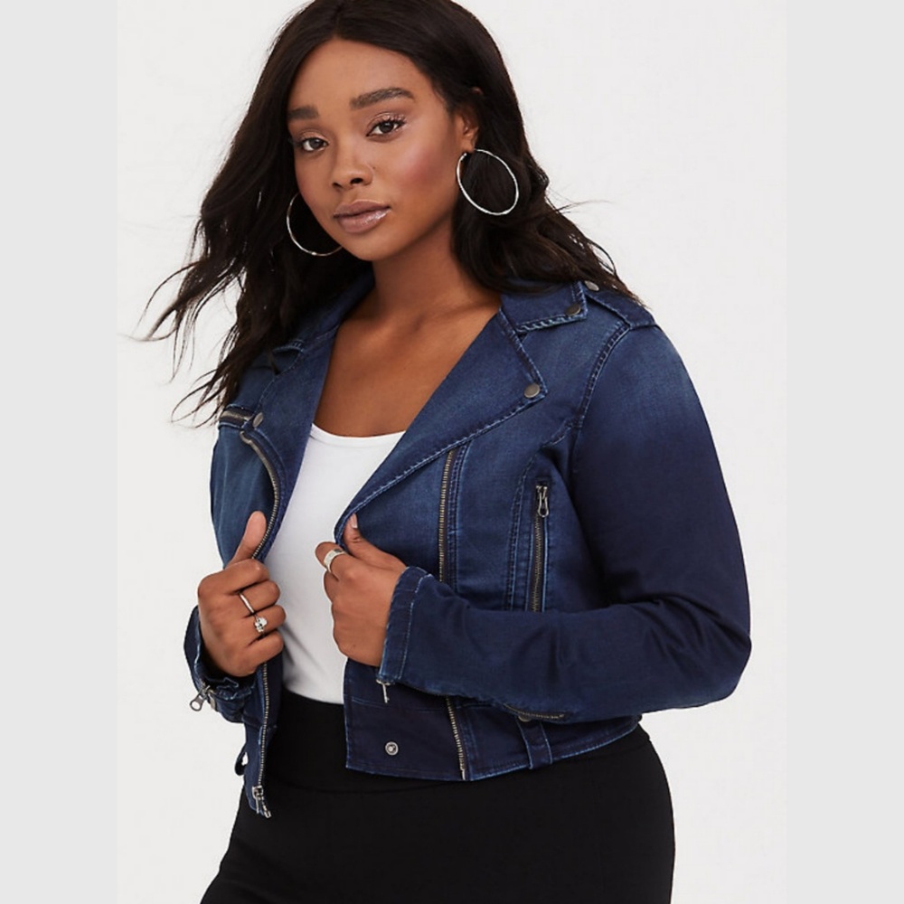 Torrid Denim Moto Jacket